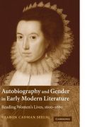 Autobiography and Gender in Early Modern Literature Paperback (en Inglés)