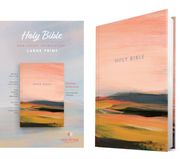 NLT Large Print Slimline Reference Bible (Hardcover, Pink Landscape, Red Letter) (en Inglés)
