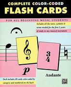 89 color-coded flash cards: flash cards