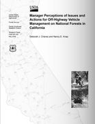 Manager Perceptions of Issues and Actions for Off-Highway Vehicle Management on National Forests in California
