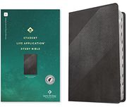 Nlt Student Life Application Study Bible, Filament Enabled Edition (Red Letter, Leatherlike, Charcoal Gray Striped, Indexed) 