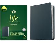 Nlt Life Application Study Bible, Third Edition, Large Print (Genuine Leather, Navy Blue, Indexed, red Letter) (en Inglés)