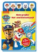 Paw Patrol: Mein Großer Mal- und Rätselspaß: Rätselblock mit 5 Stiften und 5 Radiergummis (in German)