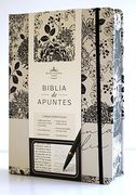 Biblia de Apuntes rvr 1960 Tapa Dura, Blanco y Negro con Flores (Edición Cantos Pintados) / Spanish Journalling Bible rvr 1960 hc Black and White With