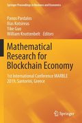 Mathematical Research for Blockchain Economy: 1st International Conference Marble 2019, Santorini, Greece (en Inglés)