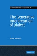 The Generative Interpretation of Dialect: A Study of Modern Greek Phonology (Cambridge Studies in Linguistics) (en Inglés)
