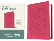 Premium Gift Bible nlt (Red Letter, Leatherlike, Very Berry Pink Vines) 