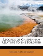 records of chippenham relating to the borough (en Inglés)