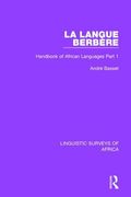 La Langue Berbère: Handbook of African Languages Part 1 (en Inglés)