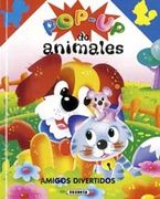 amigos divertidos, pop up de animales