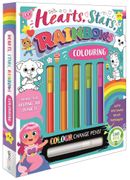 Hearts, Stars, Rainbows Colouring (en Inglés)