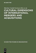 cultural dimensions of international mergers and acquisitions (en Inglés)