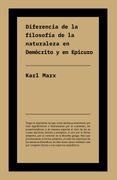 Diferencia entre la filosofía de la naturaleza en Demócrito y en Epicuro. La tesis de Marx: una mirada griega para pensar el mundo moderno