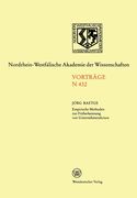 Empirische Methoden zur Früherkennung von Unternehmenskrisen (en Alemán)
