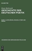 Geschichte der Deutschen Poetik, Band 2, Aufklärung, Rokoko, Sturm und Drang (en Alemán)
