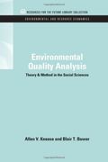 environmental quality analysis: theory & method in the social sciences (en Inglés)