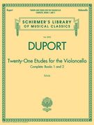 Duport - 21 Etudes for the Violoncello, Complete Books 1 & 2: Schirmer's Library of Musical Classics, Volume 2095 (en Inglés)