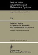 selected topics in operations research and mathematical economics: proceedings of the 8th symposium on operations research, held at the university of