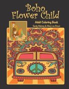 Boho Flower Child Adult Coloring Book (en Inglés)