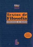 Textos de Filosofia-Pau (Filosofia, Comunidad de Madrid) (in Spanish)