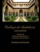 Embrujo de Andalucia - suite espanola - partitions de piccolo: Esteban Bastida Sanchez y Jose Antonio Garcia Alvarez (in Spanish)