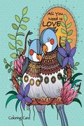 All You Need Is Love Coloring Card (en Inglés)