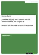 Johann Wolfgang von Goethes Ballade "Heidenröslein". Ein Vergleich: Betrachtet Unter dem Aspekt: Szene Einer Vergewaltigung? (in German)
