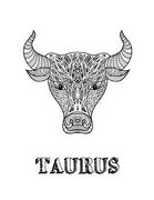 Taurus: Coloring Book with Three Different Styles of All Twelve Signs of the Zodiac. 36 Individual Coloring Pages. 8.5 x 11 (en Inglés)