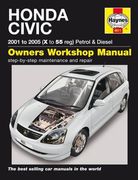 Honda Civic Petrol & Diesel (01 - 05) Haynes Repair Manual