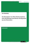 Zur Rezeption von Max Frischs  Andorra  - eine Darstellung wesentlicher Kritikpunkte aus der Rezension