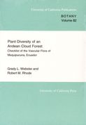 Plant Diversity of an Andean Cloud Forest: Inventory of the Vascular Flora of Maquipucuna, Ecuador Volume 82 (en Inglés)