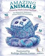 RELAXING Adult Coloring Book: Amazing Animals - For Relaxation, Meditation, Stress Relief, Calm And Healing (en Inglés)