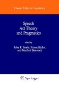 speech act theory and pragmatics (en Inglés)
