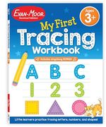 Evan-Moor my First Tracing Workbook, Ages 3-5, Toddler, Preschool, Line Tracing, Pencil Control, Early Literacy, Alphabet, Letters, Numbers, Shapes, Handwriting, Coloring, Counting, fun Puzzles, Songs