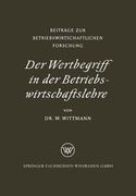 Der Wertbegriff in Der Betriebswirtschaftslehre (en Alemán)