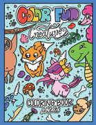 Color Fun Creatures: Coloring Book (en Inglés)