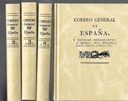 Correo General de España y Noticias Importantes de Agricultura, Artes, Manufacturas, Comercio, Industria y Ciencias (Facsimil de 4 Tomos con Estuche)