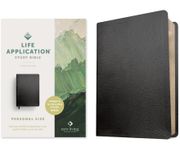 NLT Life Application Study Bible, Third Edition, Personal Size (Bonded Leather, Black, Red Letter) (en Inglés)