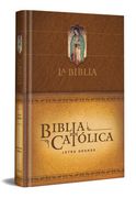 La Biblia Católica: Tamaño Grande, Tapa Dura, Marrón, con Virgen