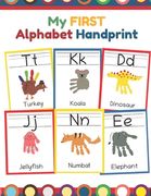 My First Alphabet Handprint: ABC Animal Handprint End of the year activity, Ages 3-5, PreK, Kindergarten, Preschool, Gift