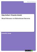 Metal Tolerance in Halotolerant Bacteria (en Inglés)