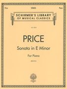 Florence b. Price: Sonata in e Minor Piano: Schirmer Library of Classics Volume 2023 Piano Solo (Schirmer'S Library of Musical Classics) (en Inglés)
