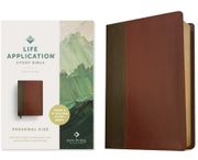NLT Life Application Study Bible, Third Edition, Personal Size (LeatherLike, Brown/Mahogany, Red Letter) (en Inglés)