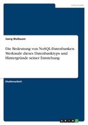 Die Bedeutung von NoSQL-Datenbanken. Merkmale dieses Datenbanktyps und Hintergründe seiner Entstehung (en Alemán)