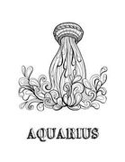 Aquarius: Coloring Book with Three Different Styles of All Twelve Signs of the Zodiac. 36 Individual Coloring Pages. 8.5 x 11 (en Inglés)
