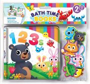 Phidal 123S Bath Time Books - Activity Books for Kids, Bath Book, 6 Padded Suction Cups, 1 Mesh bag (en Inglés)