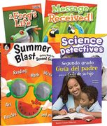 Learn-At-Home: Summer Stem Bundle with Parent Guide Grade 2 (Spanish Language Support): 5-Book Set