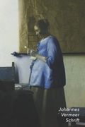 Johannes Vermeer Schrift: Brieflezende Vrouw in het Blauw Ideaal Voor School, Studie, Recepten of Wachtwoorden Stijlvol Notitieboek voor Aanteke