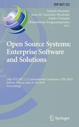Open Source Systems: Enterprise Software and Solutions: 14th Ifip Wg 2.13 International Conference, OSS 2018, Athens, Greece, June 8-10, 2018, Proceed (en Inglés)