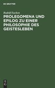 Prolegomena und Epilog zu Einer Philosophie des Geistesleben (German Edition) [Hardcover ] (en Alemán)